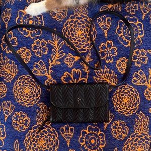 Simply vera Black Quilted Crossbody Bag